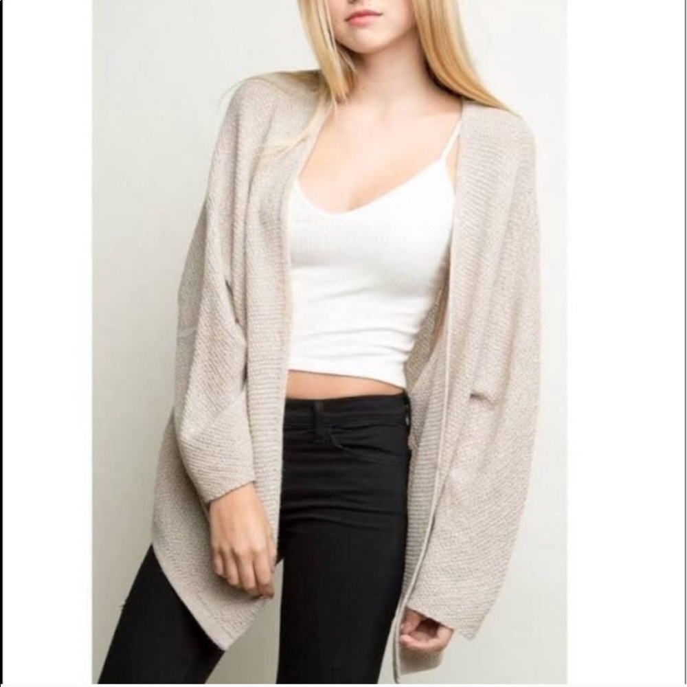 Brandy Melville Caroline Cardigan in TAN